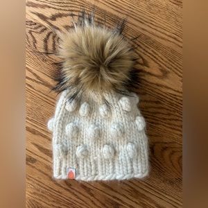 Sh*t That I Knit Toddler The Lil Campbell Beanie in “White Lie”